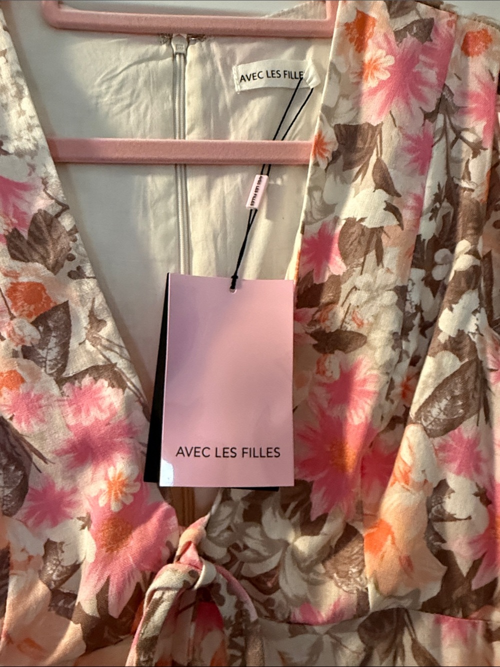 Avec Les Filles Pink Floral Maxi Dress